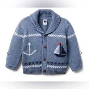 Janie and Jack BABY NAUTICAL SHAWL COLLAR CARDIGAN